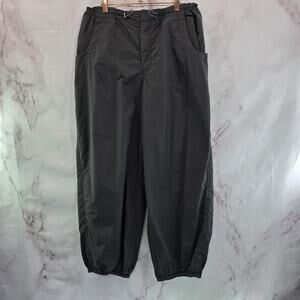 Anthropologie Pants Womens Medium Black Parachute High Rise Nylon Balloon Bungee